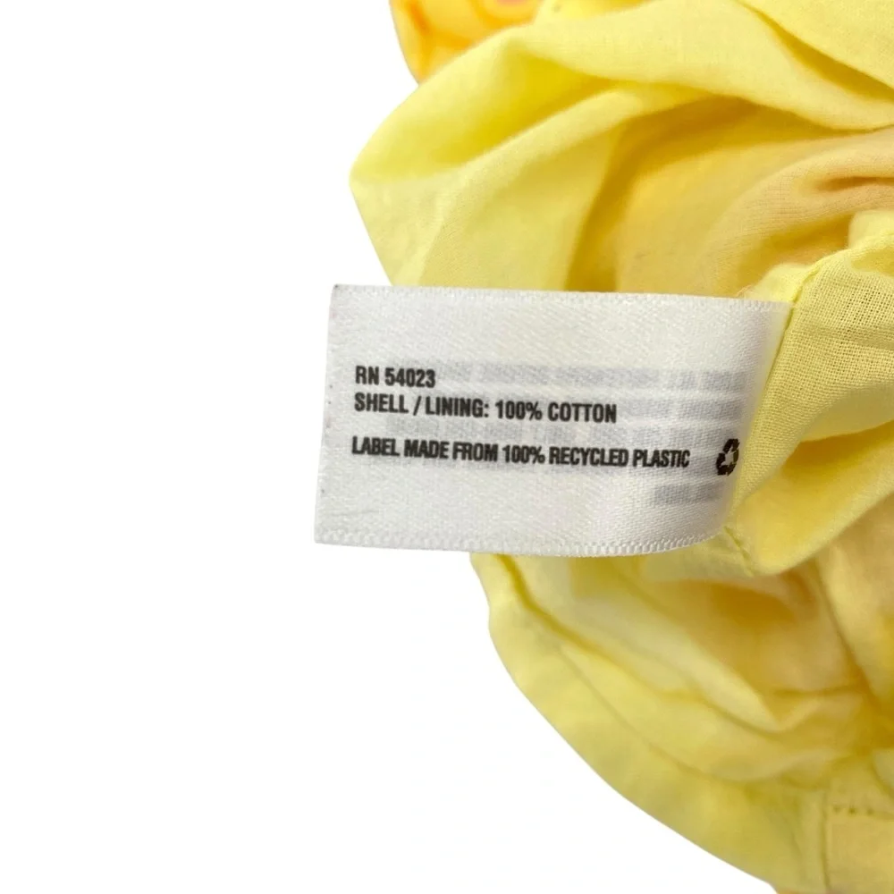 Baby Gap Yellow Cotton Floral Shift Dress Ruffle Front